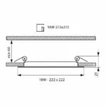 Vivalux VIV003393 LED панел GRID LED 18W 1150lm бял 4000K