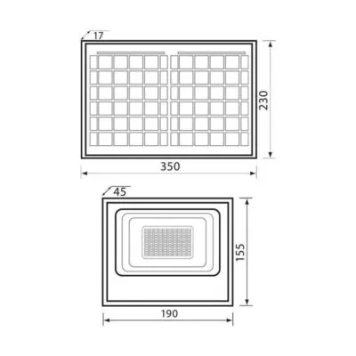Vivalux VIV004473 LED прожектор със соларен панел ISOLA LED 30W 350lm 6400K IP65