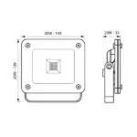 Vivalux VIV003792 LED прожектор Z-PAD LED 20W сив 4000K IP65