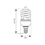 Vivalux VIV003027 Енергоспестяваща лампа X SPIRAL 11W 564lm E14 4000K