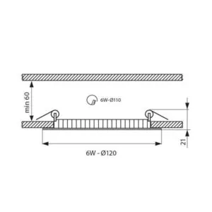 Vivalux VIV004587 LED панел ESTE LED 6W 400lm бял 6000K