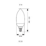 Vivalux VIV002791 Енергоспестяваща лампа Classic Candle 9W 432lm E14 2700K