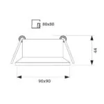 Vivalux VIV004042 Луна за вграждане JUNO SL512 бял