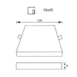 Vivalux VIV004283 LED панел QUADRA LED 18W 1800lm бял 4000K