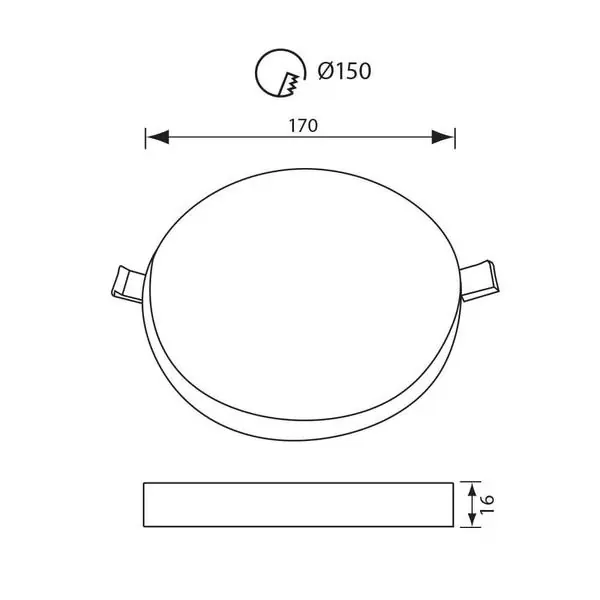 Vivalux VIV004281 LED панел RONDO LED 24W 2400lm бял 4000K