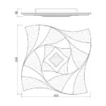 Vivalux VIV004601 Мултифункционална LED плафониера SAVOY LED 63W