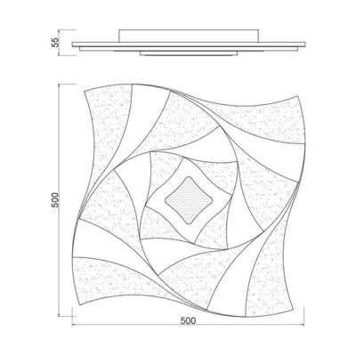 Vivalux VIV004601 Мултифункционална LED плафониера SAVOY LED 63W