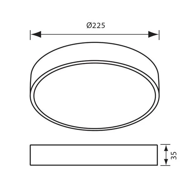 Vivalux VIV004661 LED Плафон DARS 24W черен 4000K