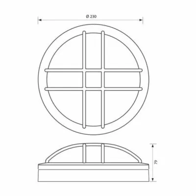 Vivalux VIV004746 LED плафониера MEZZO/X LED 18W черен 4000K IP65