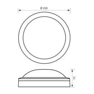 Vivalux VIV004745 LED плафониера MEZZO/R LED 18W черен 4000K IP65