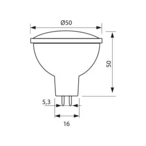 Vivalux VIV004740 LED лампа XARD LED MR16 5W 350lm 12V G5.3 4000K