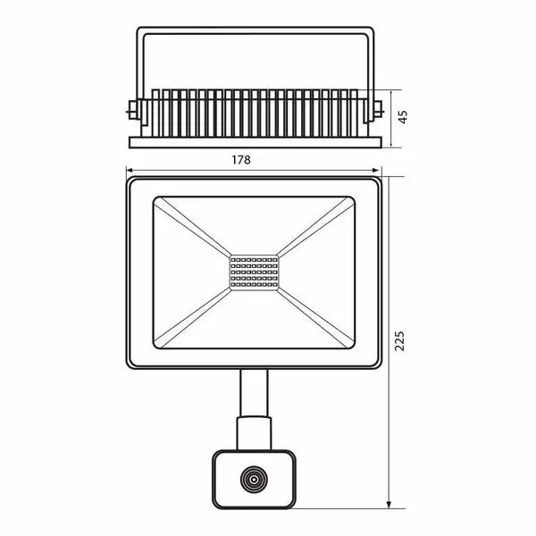 Vivalux VIV003976 LED прожектор със сензор NYX LED 50W черен 6400K IP44