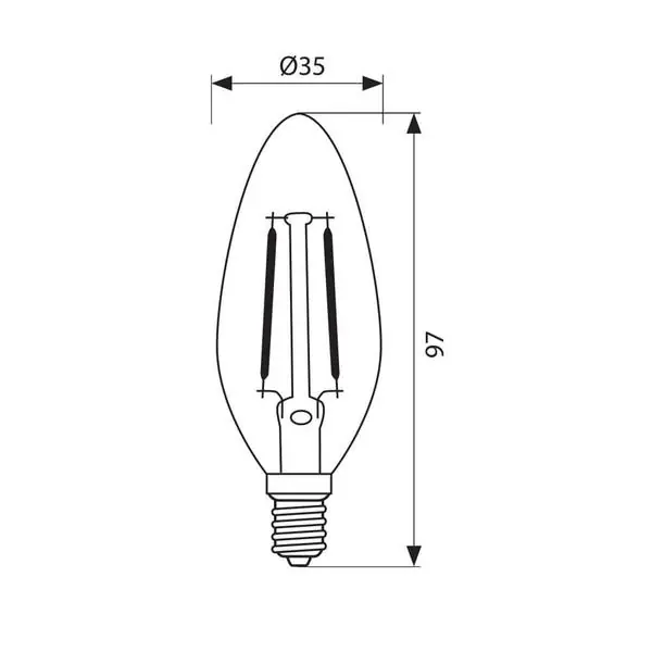 Vivalux VIV004088 LED филамент лампа FLICK VINTAGE LED BFV35 4W 380lm E14 2700K