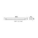 Vivalux VIV004160 Влагозащитено осветително тяло DRIFT LED 18W 600 mm 4000K IP65