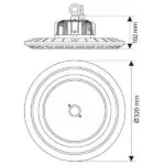 Vivalux VIV004151 Индустриално осветително тяло SCI-FI LED 100W 120D 5000-5500K IP65