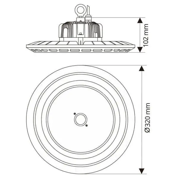 Vivalux VIV004151 Индустриално осветително тяло SCI-FI LED 100W 120D 5000-5500K IP65