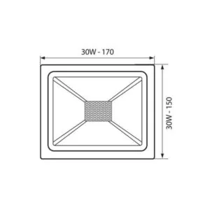 Vivalux VIV004557 LED прожектор TREND LED 30W черен 6400K