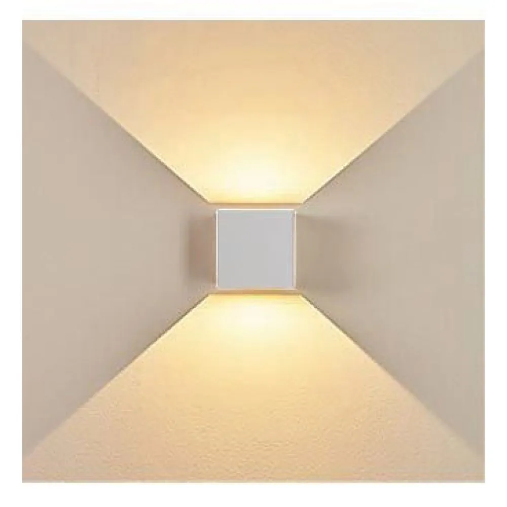 Vivalux VIV004827 Фасадно осветително тяло STARK LED 2x3W SQ бял CCT-switch 3000K-4000K-6400K IP65