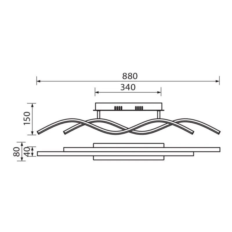 Vivalux VIV004859 LED плафон SOLUT LED 27W черно CCT-switch 3000-4000-6000K