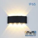 Vivalux VIV004822 LED осветително тяло ARUBA LED 8W черен CCT-switch 3000K-4000K-6400K IP65