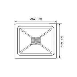 Vivalux VIV004556 LED прожектор TREND LED 20W черен 6400K