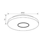 Vivalux VIV004424 Мултифункционална LED плафониера с дистанционно ZARA LED 60W 3000-6400K