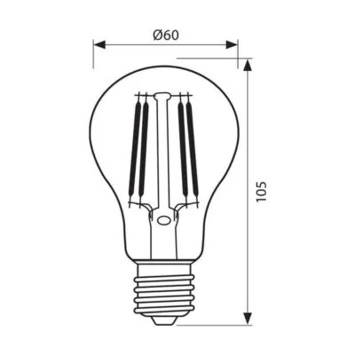 Vivalux VIV004175 LED филамент лампа FLICK LED AF60 10W 1200lm E27 3000K
