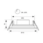 Vivalux VIV003558 Влагозащитена LED луна за вграждане PUNTO LED 9W бял 3000K