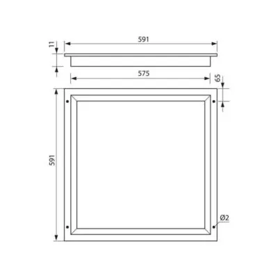 Vivalux VIV004585 Светеща LED рамка SOLO LED 40W 3600lm бяла 6400K