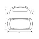 Vivalux VIV004085 Влагозащитено осветително тяло CAPRI/H LED 12W черен 4000K IP54