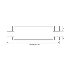 Vivalux VIV004597 LED осветително тяло ATICO LED 45W 1500 мм 6400K IP65