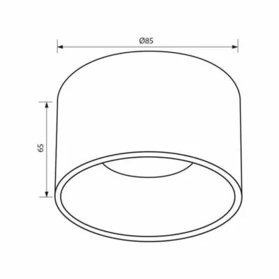 Vivalux VIV004701 Луна за вграждане POLLA SL513 G5.3 черен/бял