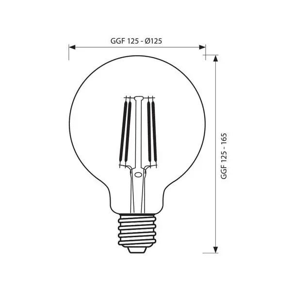 Vivalux VIV003962 LED филамент лампа FLICK VINTAGE LED GFV125 6W 550lm E27 2700K