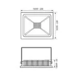 Vivalux VIV004336 LED прожектор TREND LED 100W черен 4000K