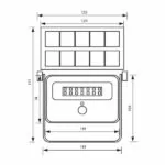 Vivalux VIV004725 Соларен LED прожектор със сензор UNO SOLAR LED 8W 800lm PIR 4000K IP65