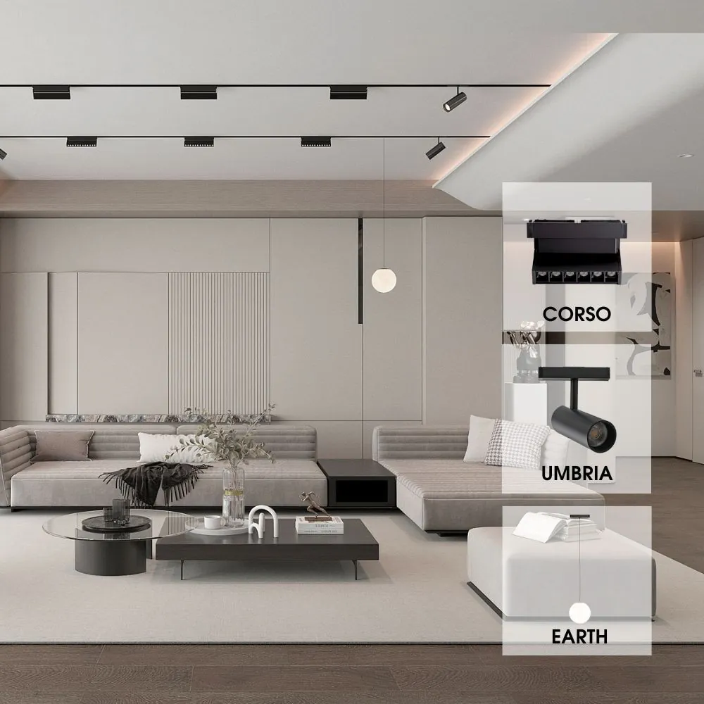 Vivalux VIV004912 SLIM25 Магнитно LED осветително тяло CORSO LED 6W Черен 3000K