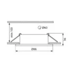 Vivalux VIV002887 Влагозащитена луна ADA SL100 хром IP44