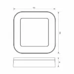 Vivalux VIV004750 LED плафониера DOLCE/SQ LED 15W черен 4000K IP65
