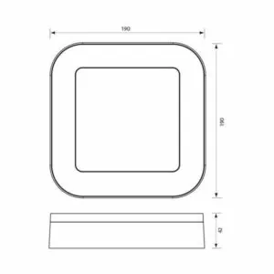 Vivalux VIV004750 LED плафониера DOLCE/SQ LED 15W черен 4000K IP65