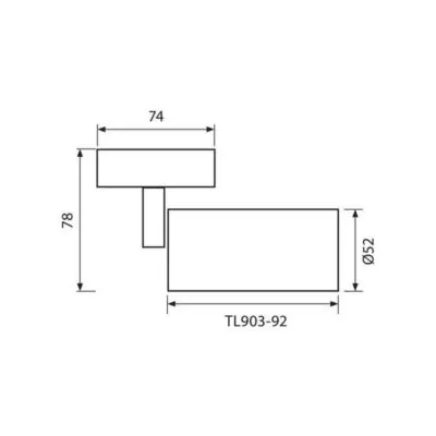 Vivalux VIV004394 Спот за релсов монтаж TL903 LUX 92 мм черен GU10