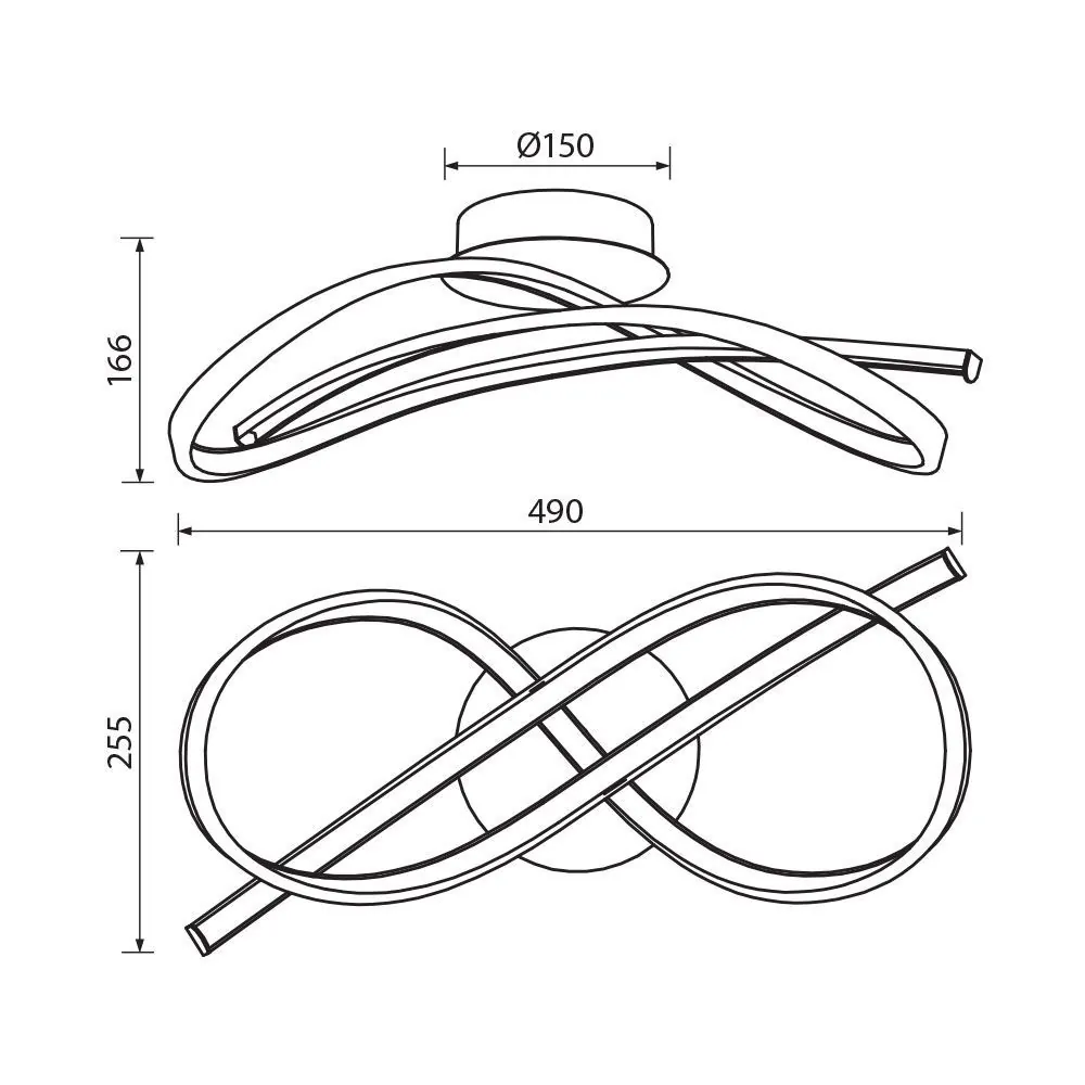 Vivalux VIV004861 LED плафон MIRAGE LED 33W злато CCT-switch 3000-4000-6000K