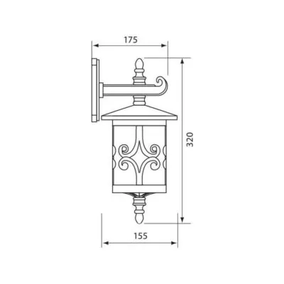 Vivalux VIV004232 Фенер JARDIN WD008 кафе IP44
