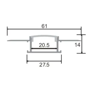 Vivalux VIV004994 Алуминиев профил за гипскартон PROFILE-W GK 2m KIT