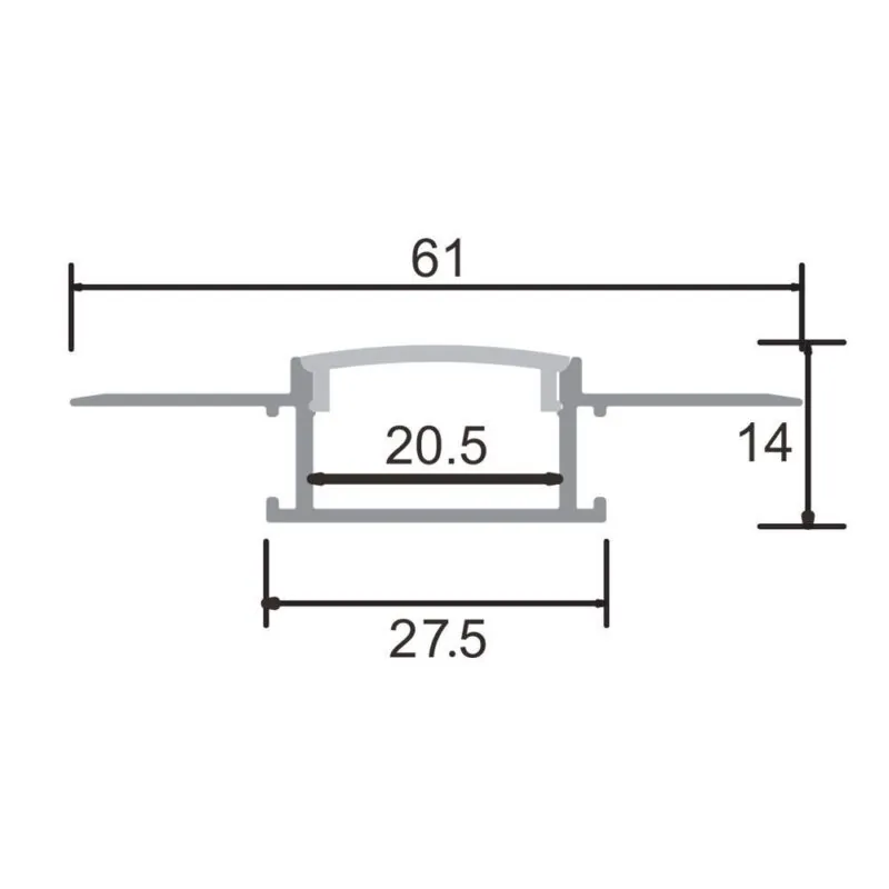 Vivalux VIV004994 Алуминиев профил за гипскартон PROFILE-W GK 2m KIT