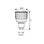 Vivalux VIV002581 Енергоспестяваща лампа SUPER LUX 7W 170lm GU10 2700K