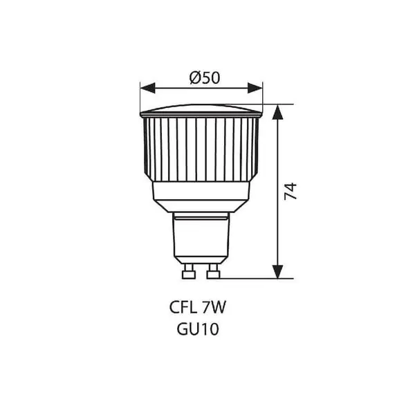 Vivalux VIV002581 Енергоспестяваща лампа SUPER LUX 7W 170lm GU10 2700K