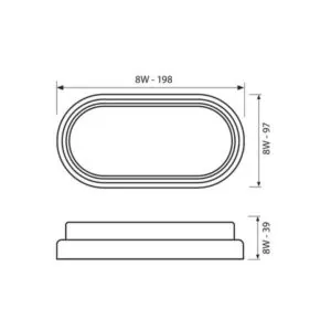 Vivalux VIV003683 LED плафониера ELLIS/O LED 8W бял 4000K IP54