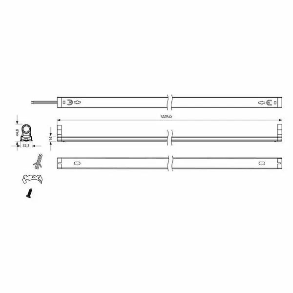 Vivalux VIV003545 LED осветително тяло GOLF LED T8 18W 4000K