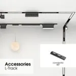 Vivalux VIV004939 SLIM25 Електрически магнитен конектор 90° L-Track Черен