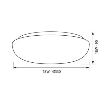 Vivalux VIV003690 Декоративна LED плафониера NUVOLA LED 18W 4000K